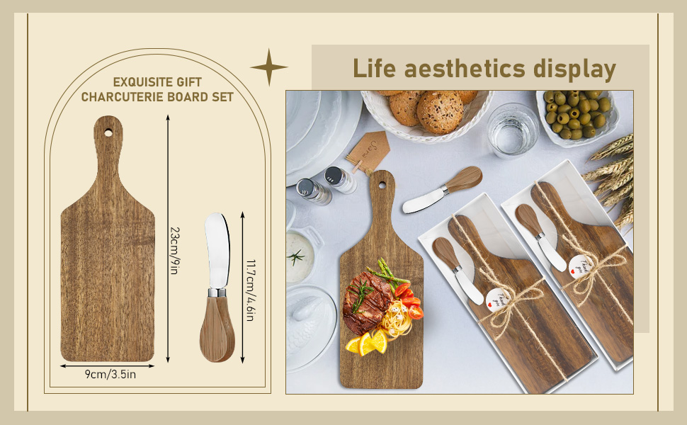 6 Set Cheese Board Wedding Bridal Shower Party Favors Cheese Knives Set