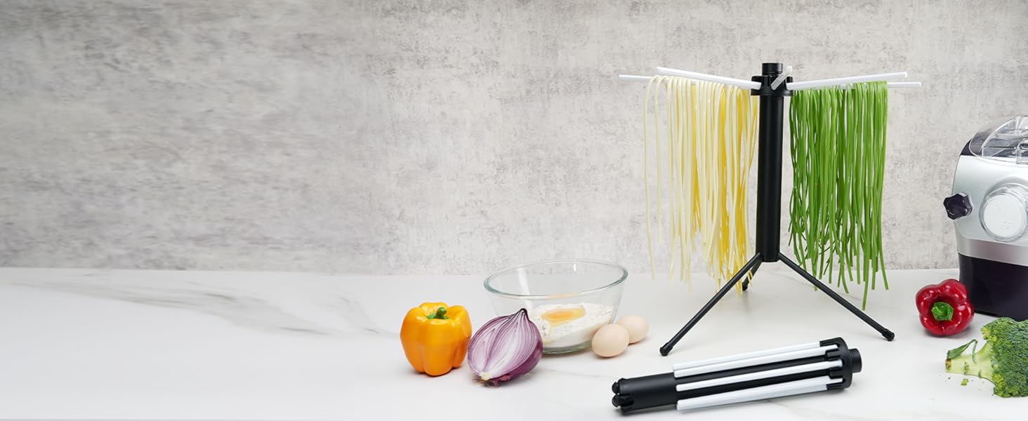 KITCHENDAO Collapsible Pasta Drying Rack, Compact for Easy Storage, Foldable Pasta Dryer Rack