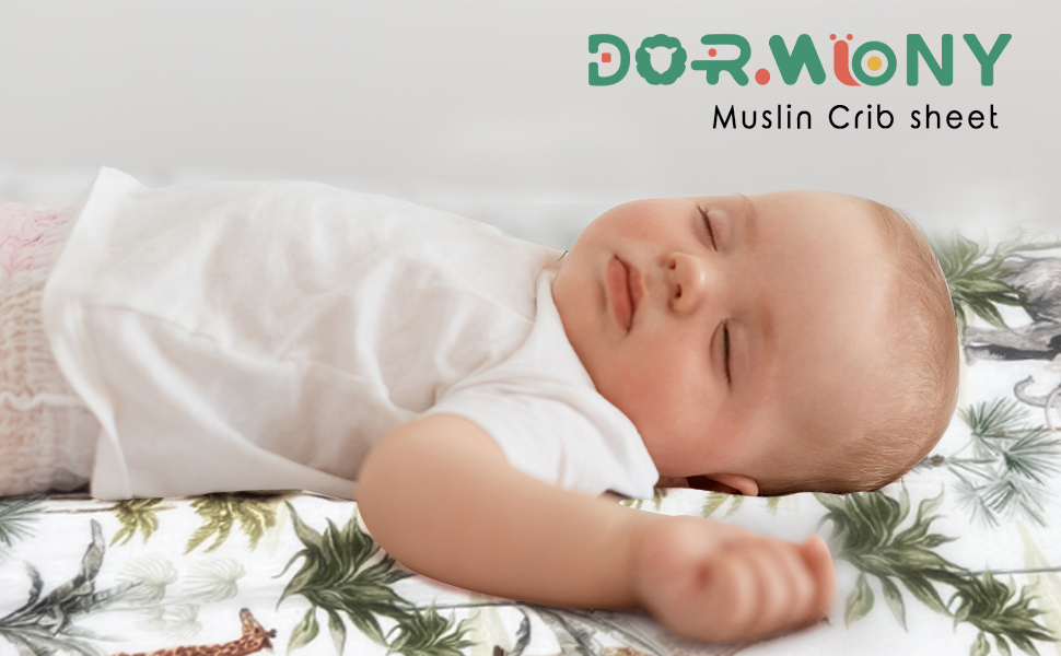 Ultra Soft Muslin Crib Sheets for Baby, Premium Breathable