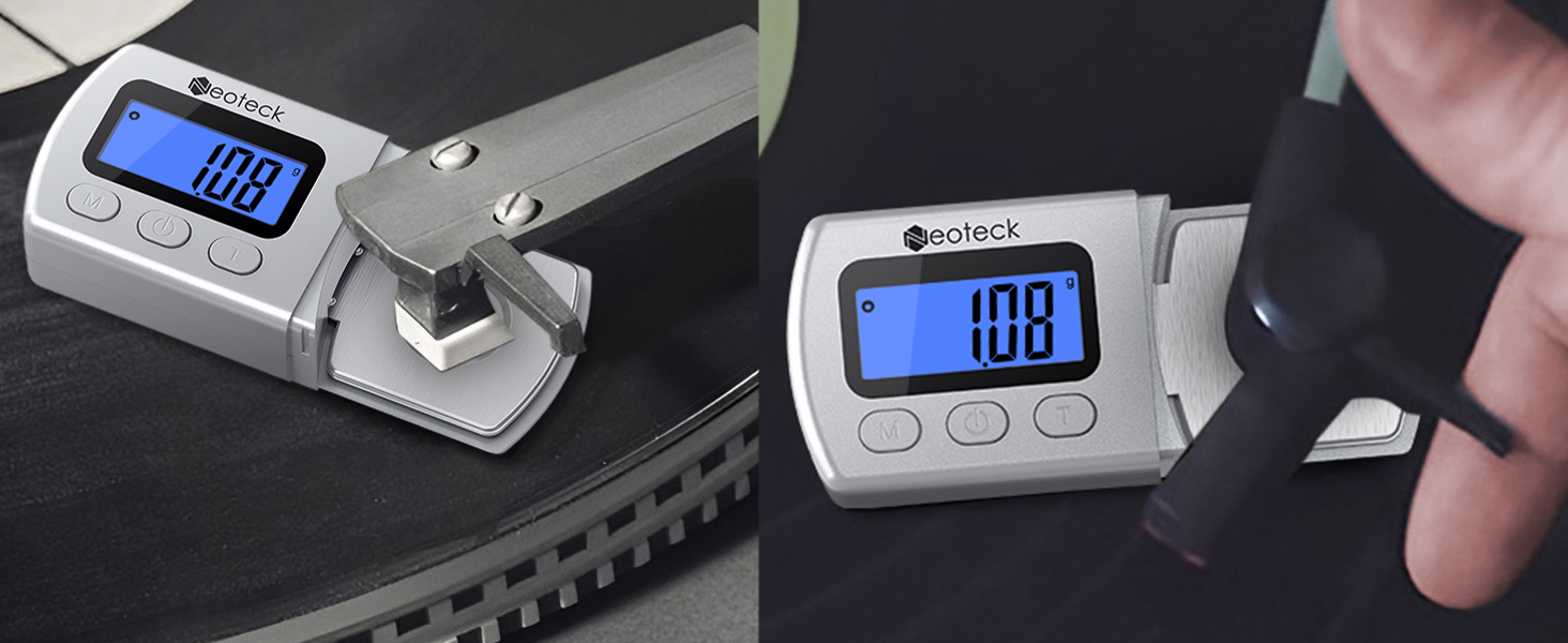 Digital Turntable Stylus Force Gauge 0.01g Neoteck LP Scale Gauge Blue