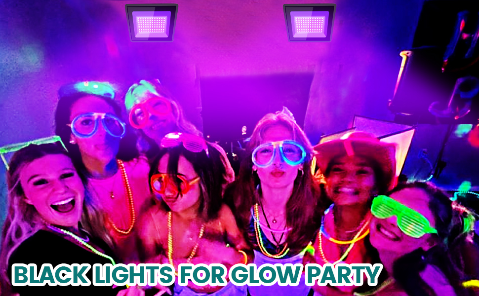 black lights for glow party