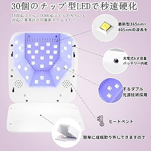定価¥25830/最新ネイルライト/新品LED，UV対応 Amazon.co.jp: 【2025最新 充電式ジェルネイル ライト