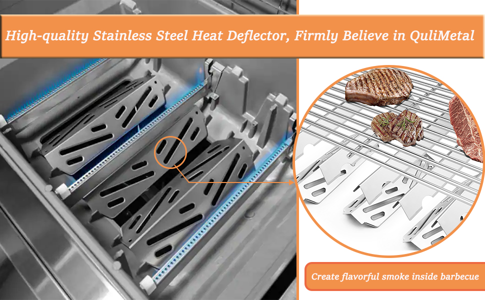 QuliMetal 66040 Grill Heat Deflector for er Genesis II
