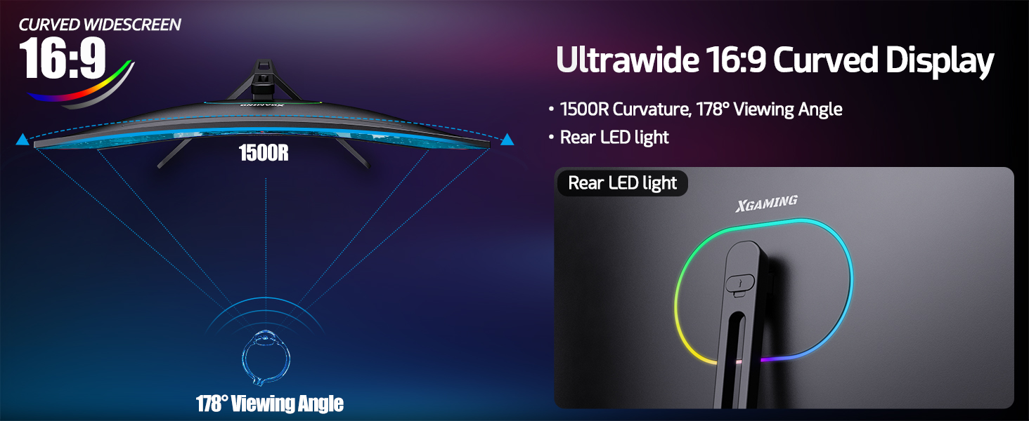 27 inch Monitor QHD Gaming Monitor External Portable Monitor for Laptop Mac Phone