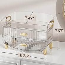 vanity organizer storage drawers display cabinet