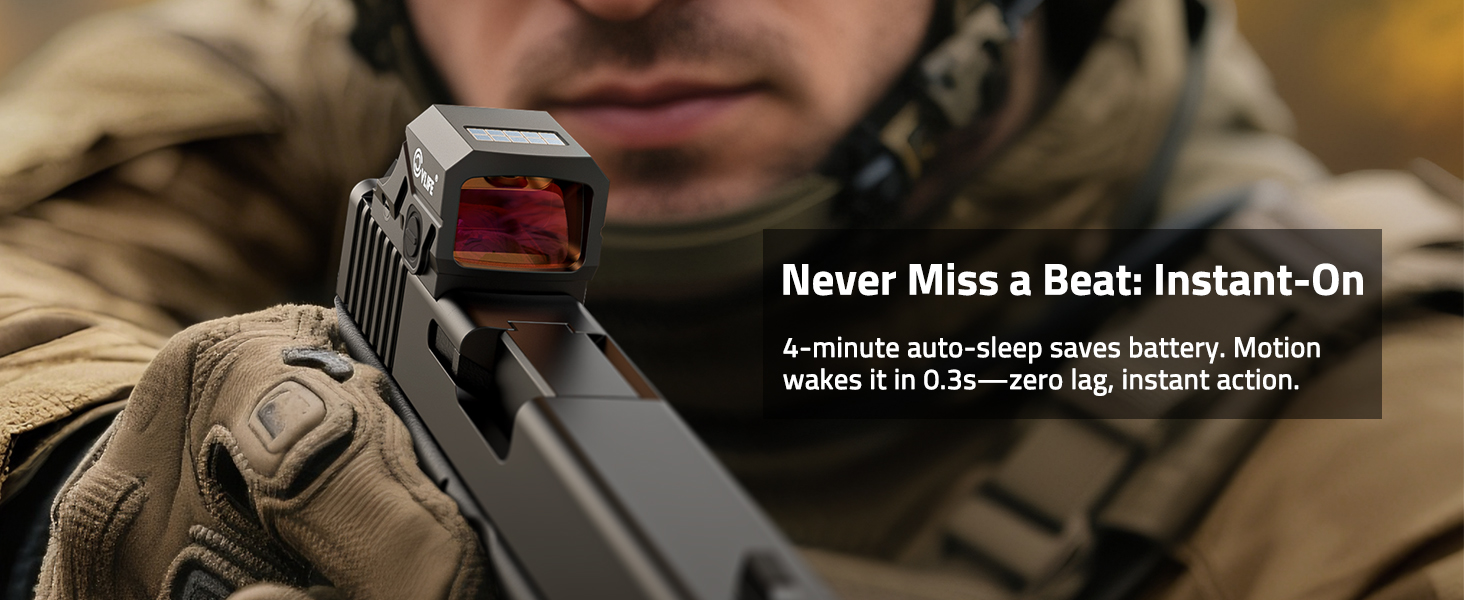 Motion awake - CVLIFE BearSwift Enclosed Solar red dot Sight