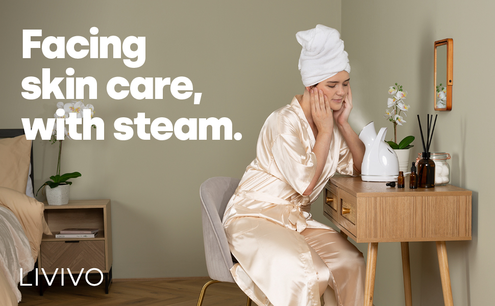 LIVIVO Facial Face Spa Steamer Inhaler With Integrated UltraViolet UV