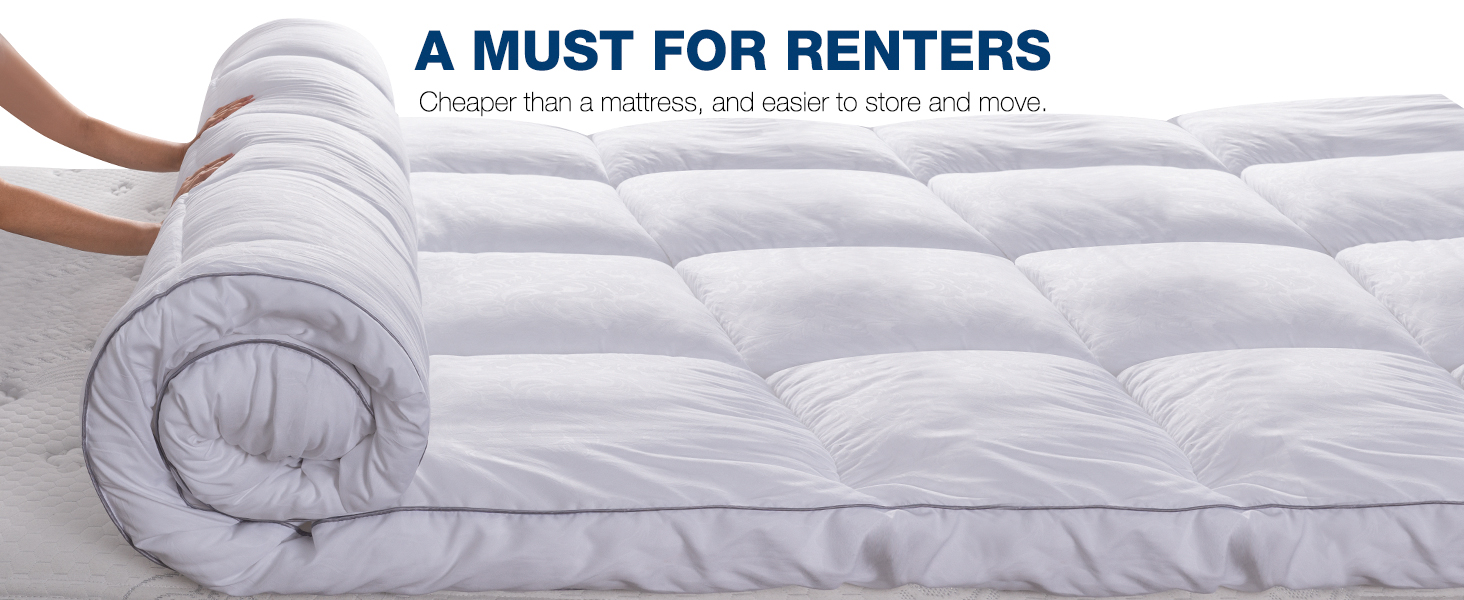 Mattress Topper Full Cooling Plush Pillow Top Mattress Pad