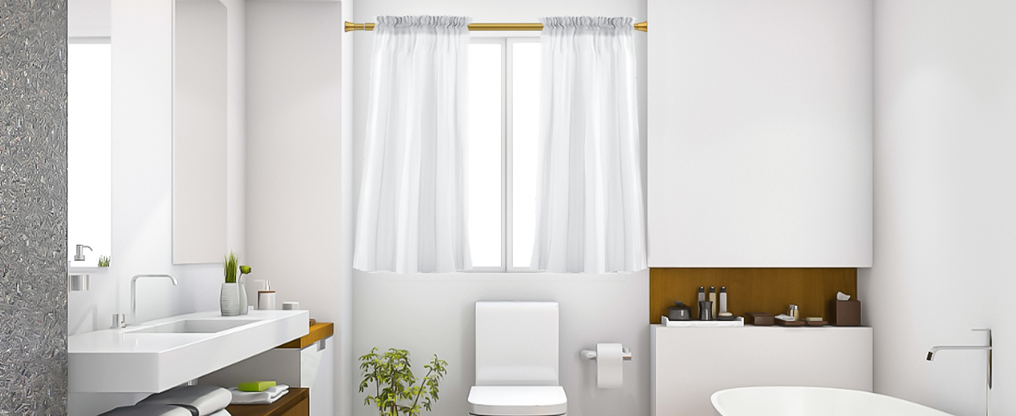 EBOATOP Tension Curtain Rod Gold Shower Curtain Rod