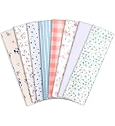 obeoby Floral Headbands for Women, Stripe Hairbands Non Slip Cotton Sports Hair Bands for Women's...