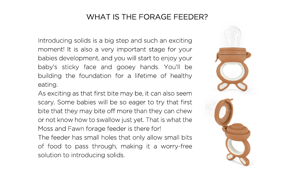 Moss & Fawn Forage Feeder baby food baby teether silicone baby feeding set