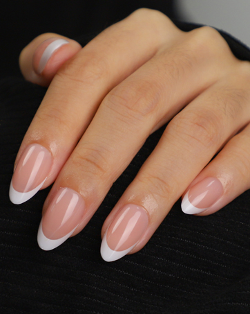 french press on nails almond