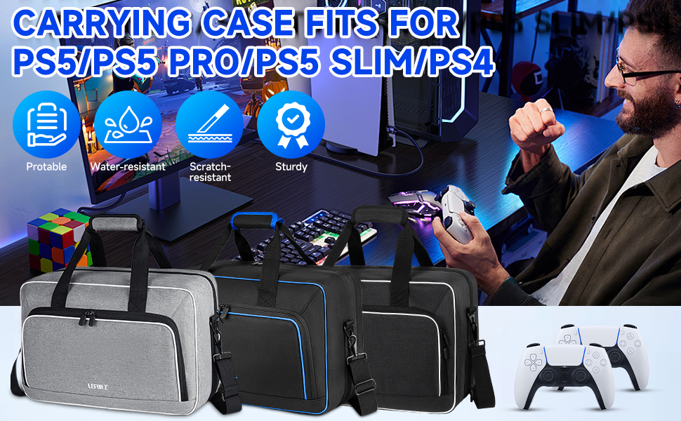 Carrying Case Compatible with PS5/PS4/PS5 Slim