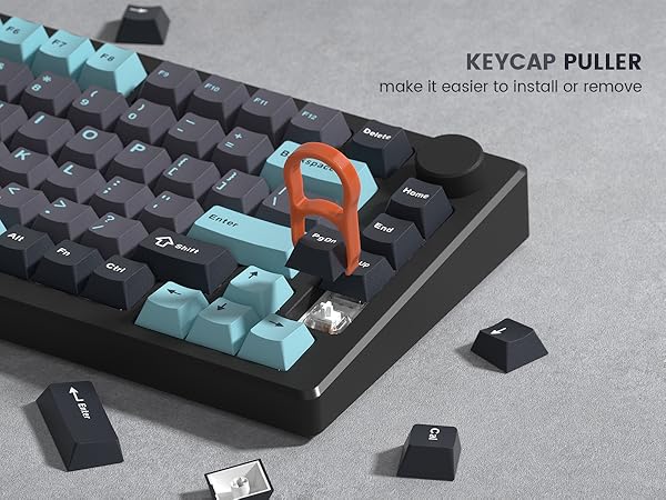 専用 roBa-LP グレー Amazon.com: dagaladoo PBT Keycaps,Grey/Dark Blue keycaps 60