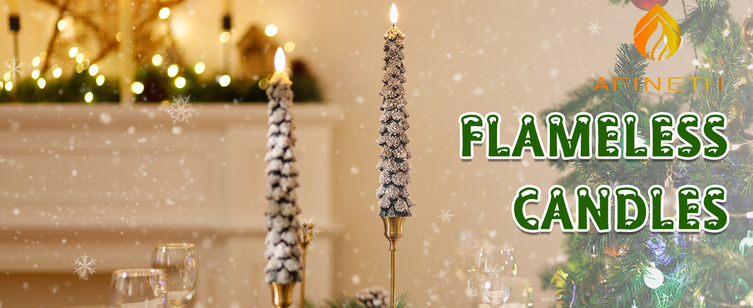 Christmas Tree Candles with 3D Wick, 11.4" Green