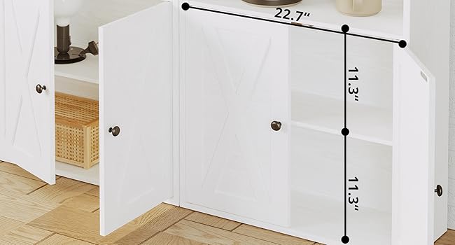bookcase with door white