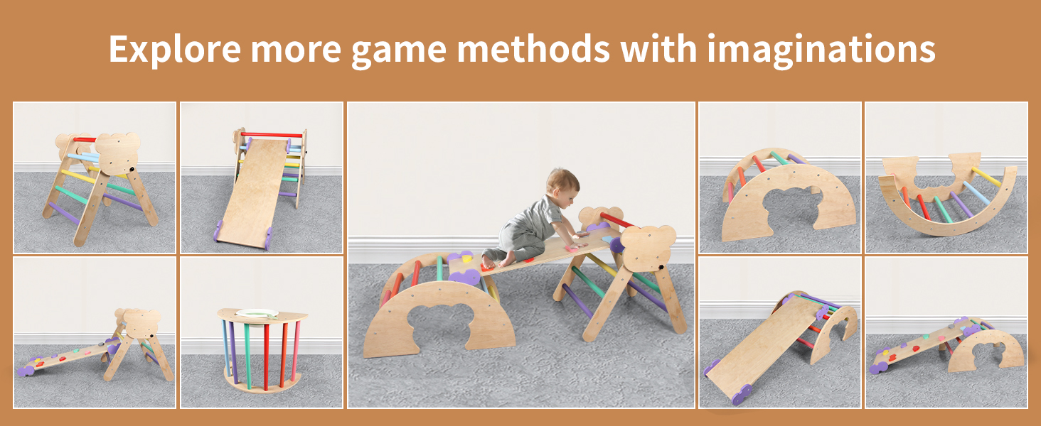 Wooden Pikler Triangle Set