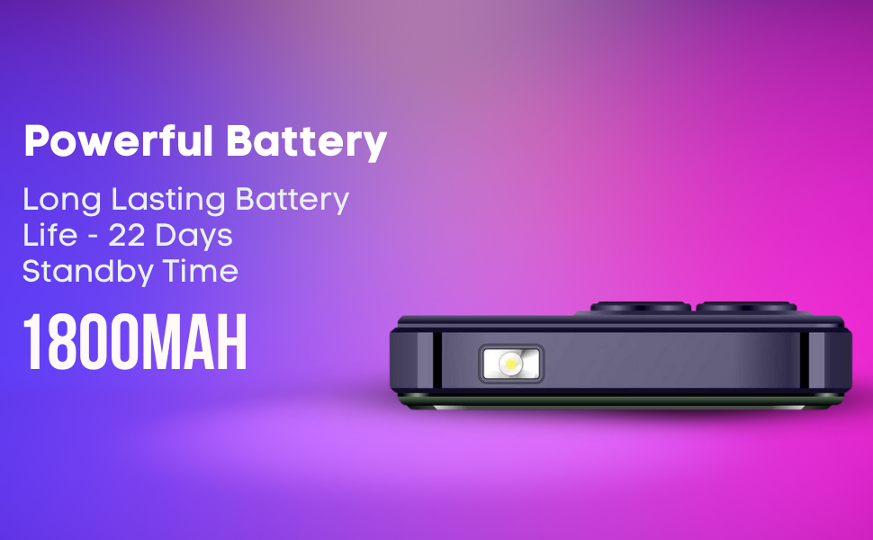 1800 MaH Battery & 2 GB RAM