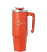 Tommy Bahama Vacuum Insulated Water Bottle with Straw - Double-Wall Stainless Steel, BPA Free, Ke...