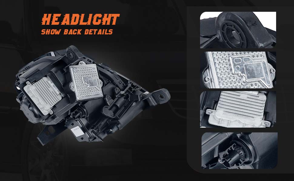 Partzer Headlights Assembly Xenon HID Headlight Compatible