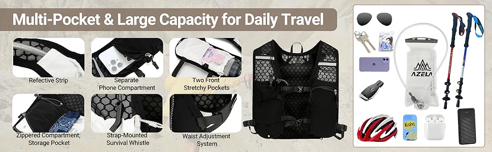 Multi-Pocket & Large Capacity for Daily Travel