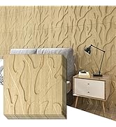 Art3d 3D Textured Wall Panel, Trunk in Walnut, 12-Tile 19.7 x 19.7in.