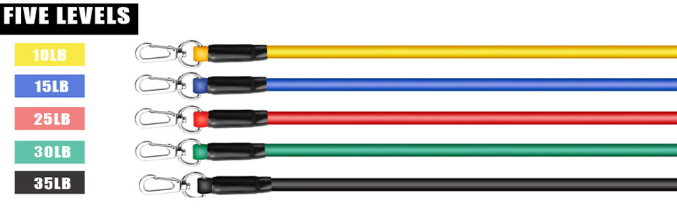Resistance Bands for Workout for Men & Women 5 Workout bands