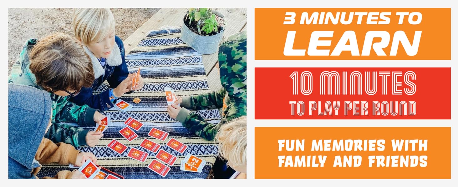 3 minutes to learn 10 minutes to play fun for kids and adults card game