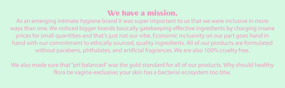 intimate hygiene paraben free sulfate free cruelty free pH balanced