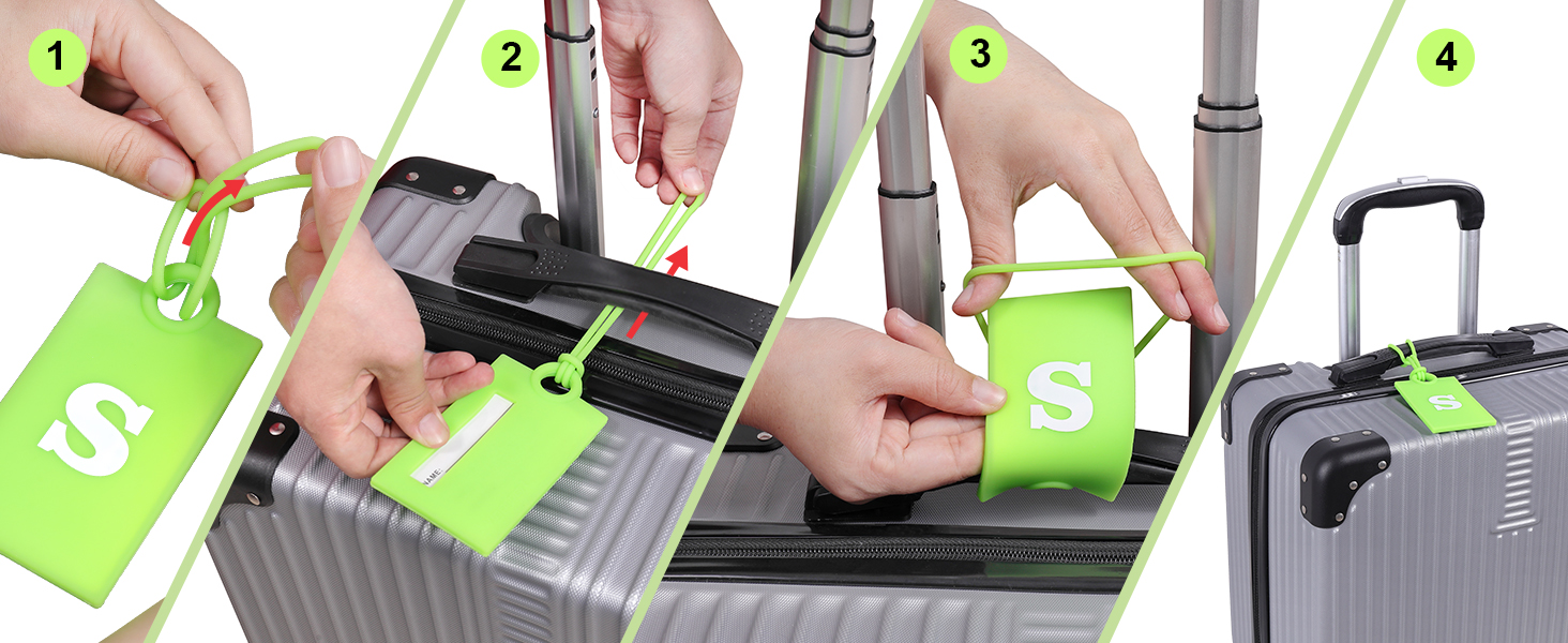 Silicone luggage tags 