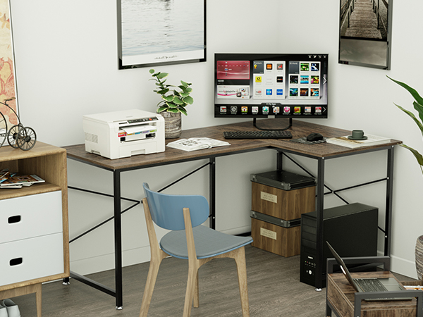 Amazon | L字デスク パソコンデスク 幅160cm+100cm 奥行60cm