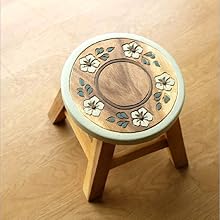 ♡古木の小椅子 花台 ♡ Amazon.co.jp: スツール 木製 椅子 ミニスツール 玄関 花台 ミニ