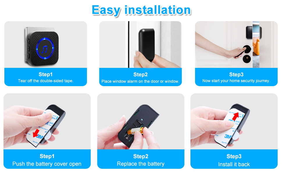 Door Chime,Sanjie Wireless Door Chimes When Door Opens with 1000ft