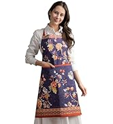 Maison d' Hermine 100% Cotton Apron for women with Pocket Kitchen Chef Apron for Men Cooking Gard...