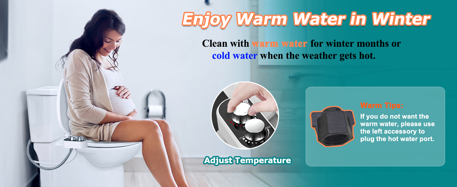 Bidet Attachment for Toilet Hot and Cold Bidet, Upgraded Bidet Warm Water, UltraSlim Self