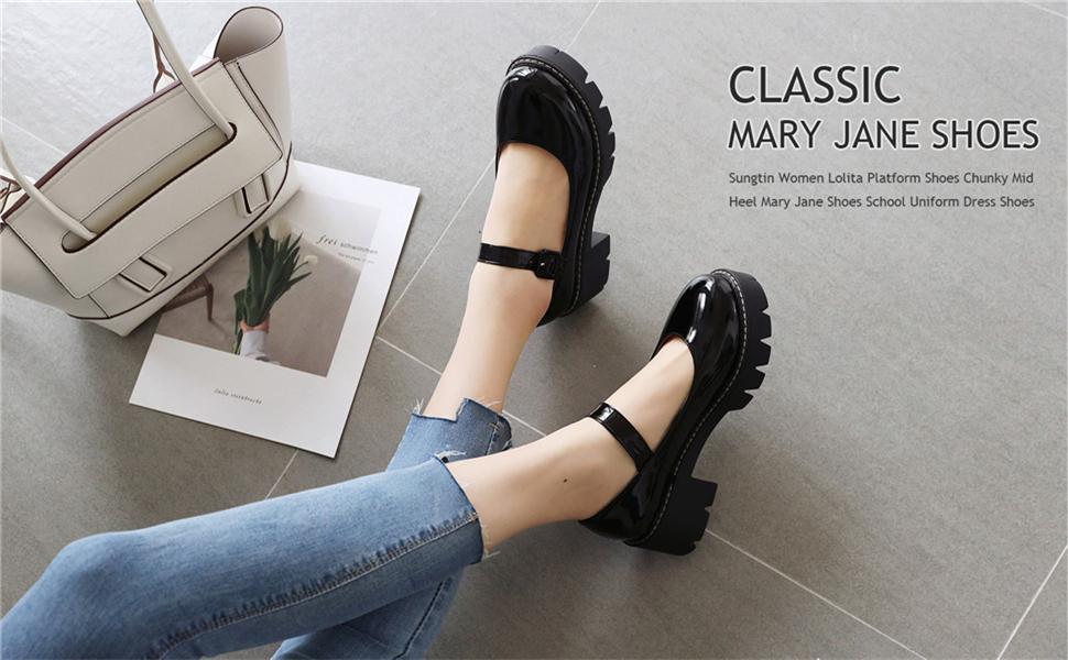 Klassische Mary Jane Schuhe