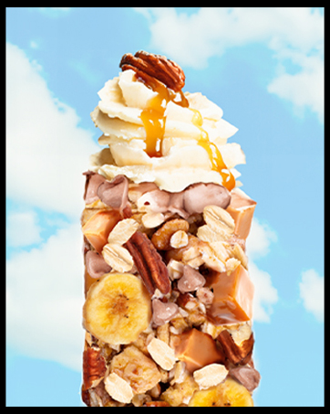 Banana caramel cashews snackbar