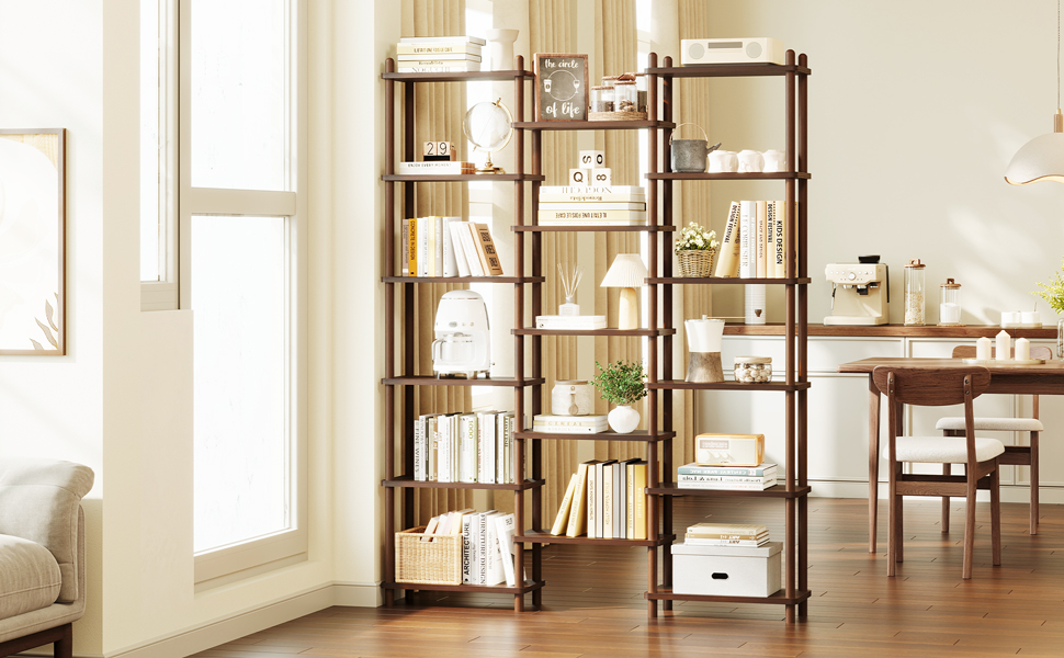 Room divider shelving units