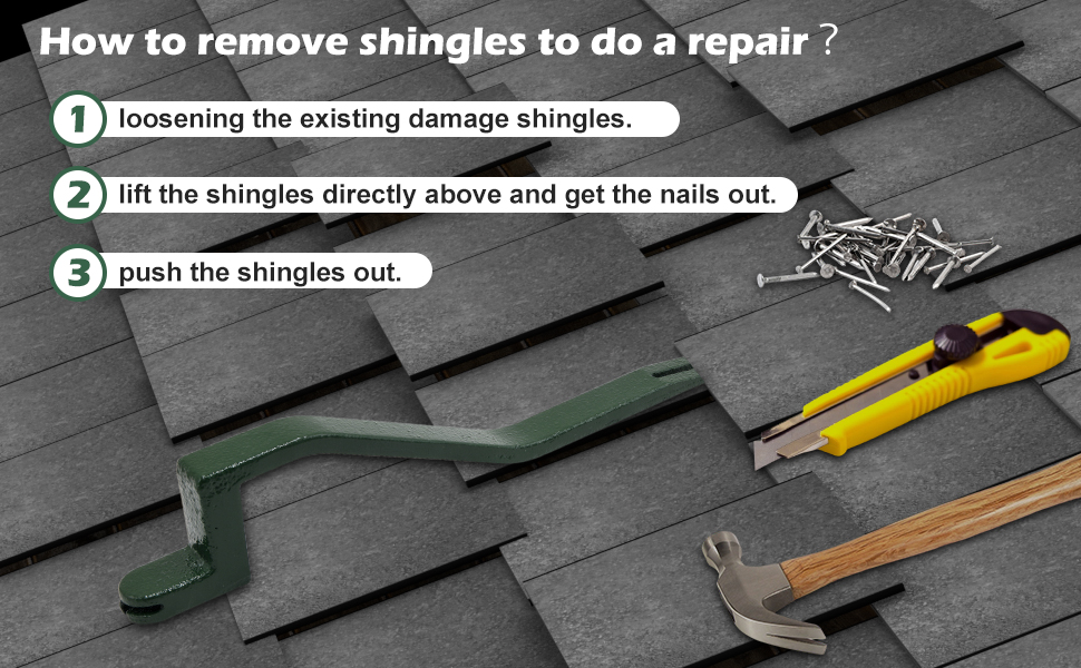 Roof Shingles, Shingle Pry Bar Shingle Removal Tool, Heavy Duty Nail
