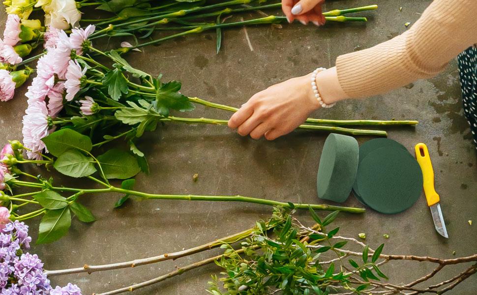 Max Shape Round Floral Foam Blocks, 4.72'' Dry Floral Foam for Artificial Flowers.Craft Project