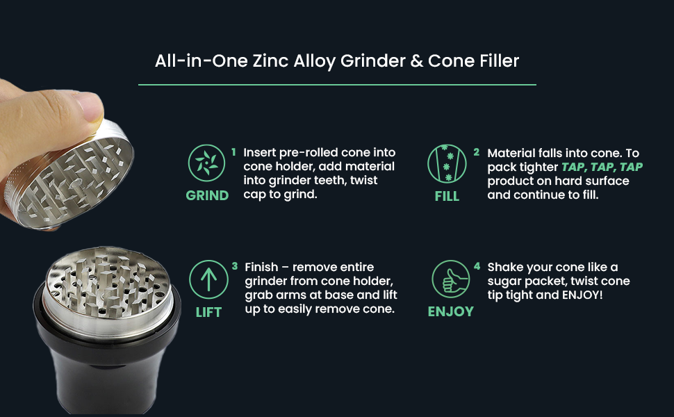 Krushmate AllinOne Herb Grinder and Cone Filler Loader 2