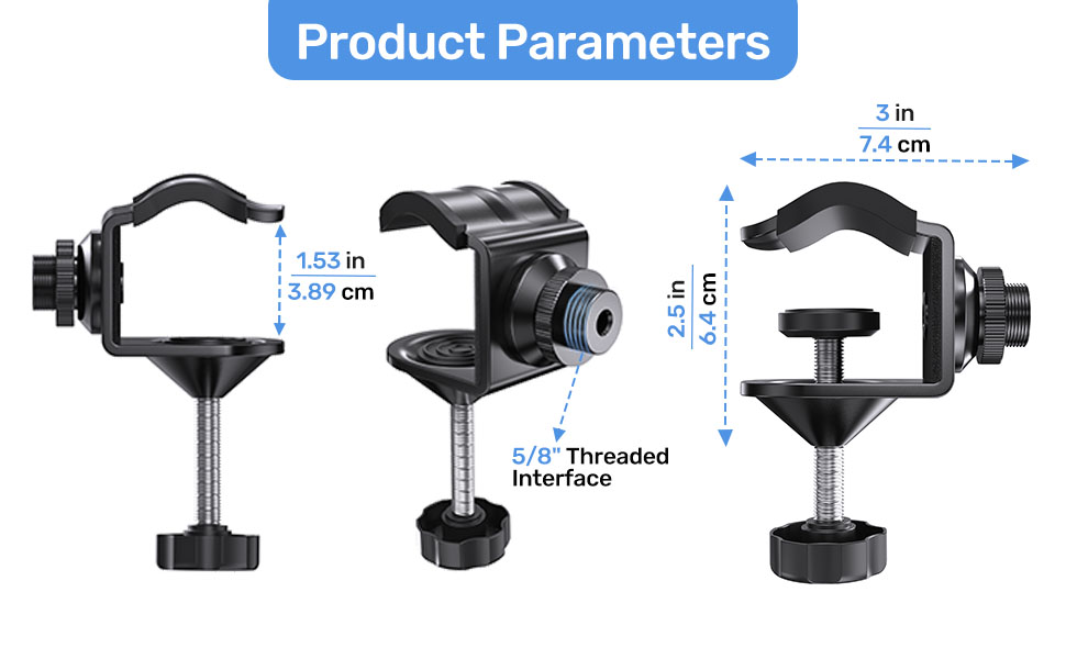Desk Metal Mic Clamp