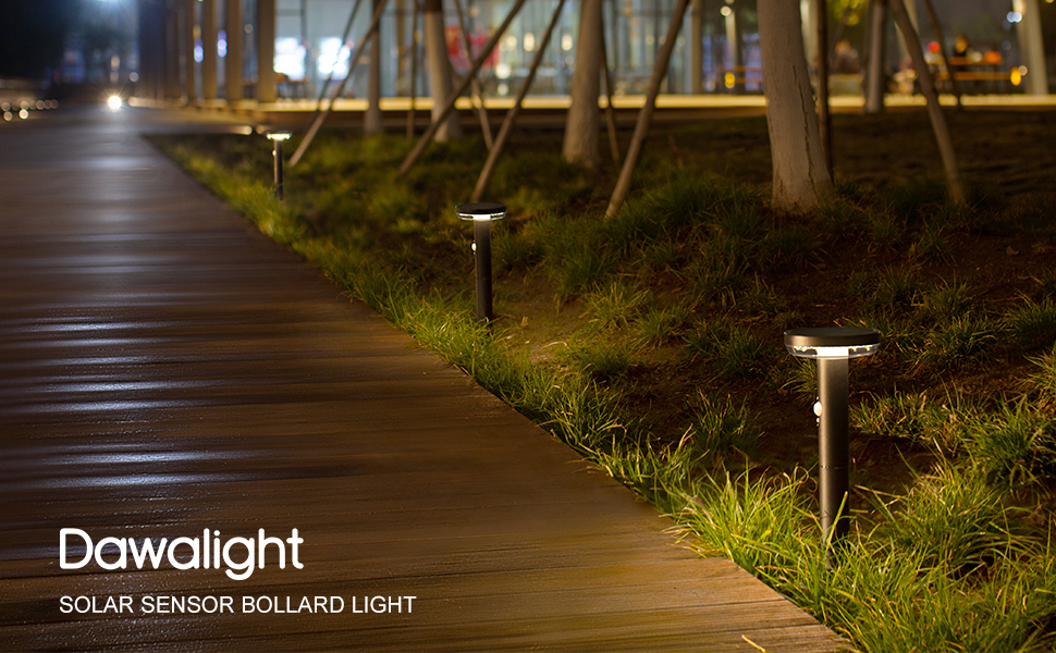 Solar Sensor Bollard Light
