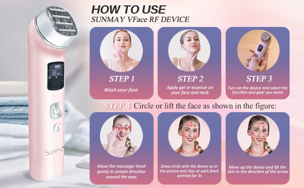 SUNMAY VFace RF Radio Frequency Facial Machine and EMS Skin Tightening