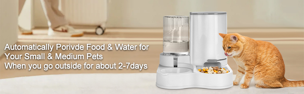 Automatically Porivde Food & Water for Your Small & Medium Pets