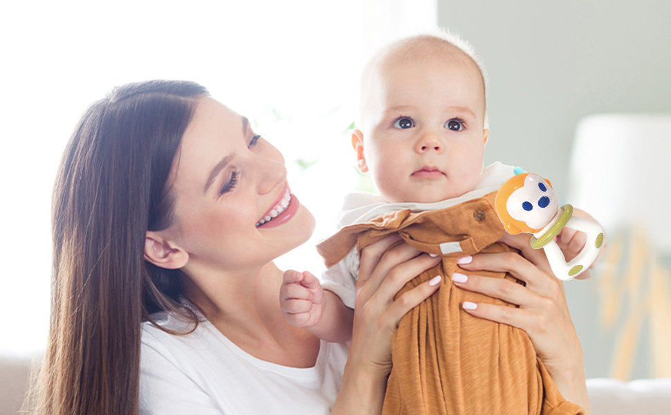 AM ANNA 12pcs Baby Rattles Set Teething toys for Babies 06 Months