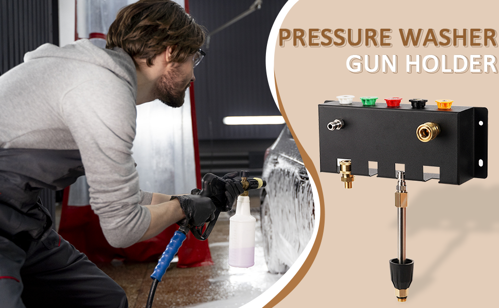 Creproly Pressure Washer Gun Holder Foam Cannon Holder Metal Pressure Washer Tip
