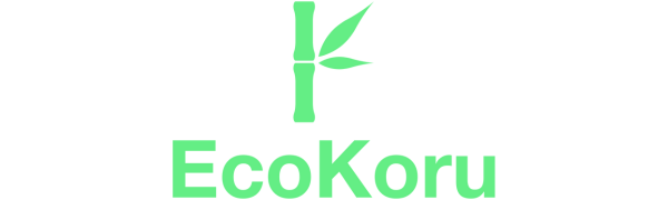 El texto dice «EcoKord». Imagen de marketing profesional que muestra la marca de un producto ecológico sobre un fondo limpio.