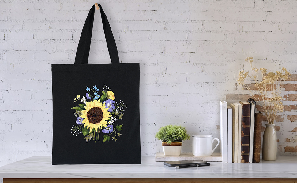 バッグ ARTS&SCIENCE embroidery tote Amazon.com: Embroidery kit for Beginners with Pattern Canvas