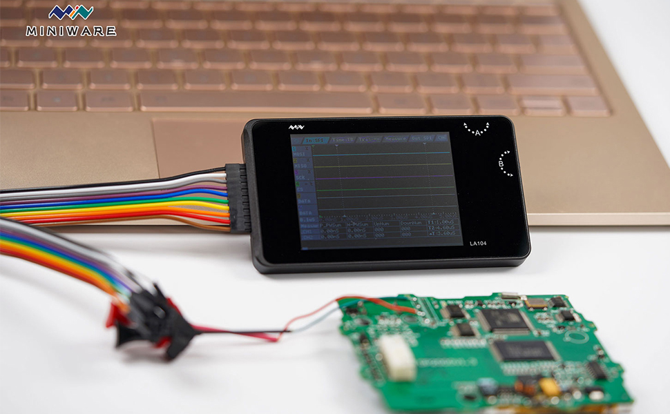 MINIWARE Pocket Logic Analyzer LA104, Portable Mini Size Handheld